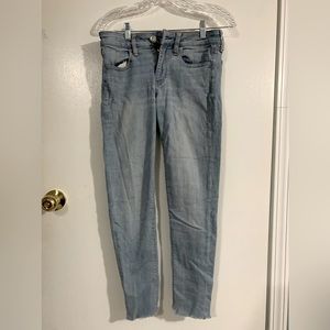 American Eagle Frayed End Womens Jeggings